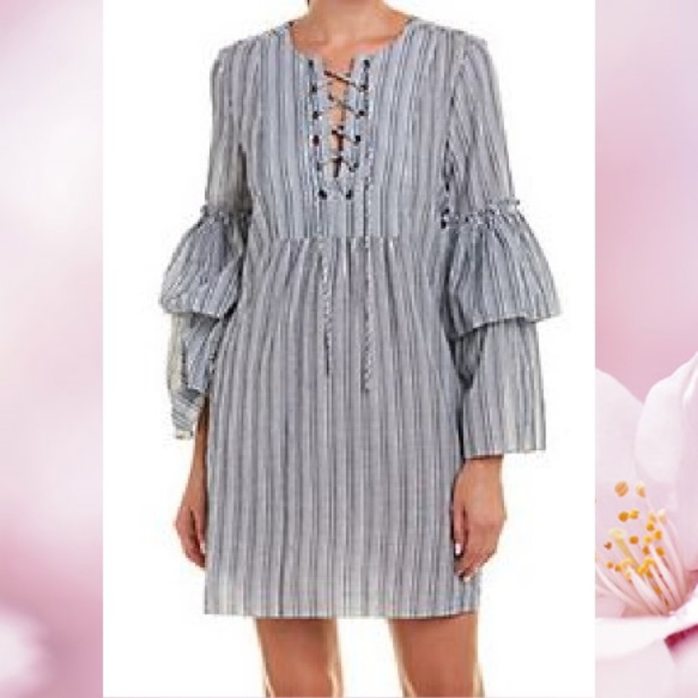 BCBG MAXAZRIA Bcbg maxazria Lace-Up Shift Dress